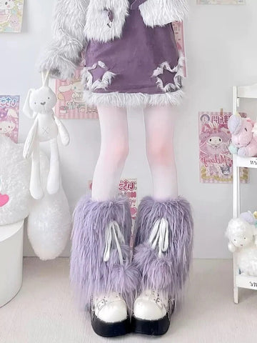 Spicy y2k candy fur leg warmers