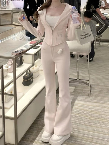 HelloKitty pink slim two-piece suit