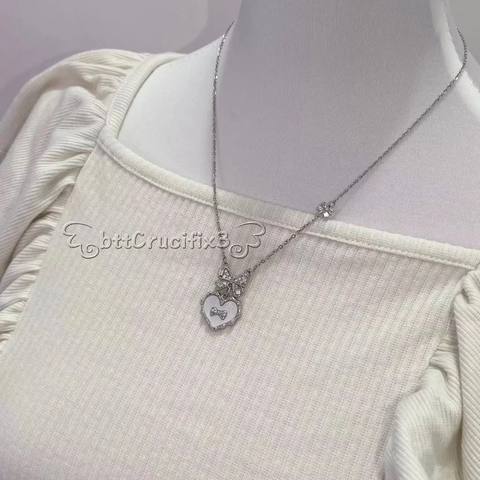 Versatile ins bow love necklace