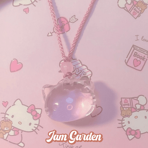 HelloKitty Pink Crystal Necklace / Bracelets - Jam Garden