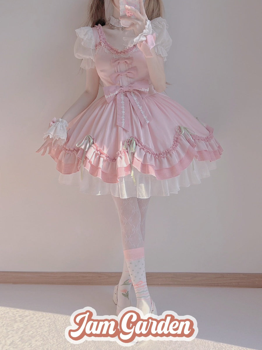 Original Design Pink Lolita Dresses - Jam Garden