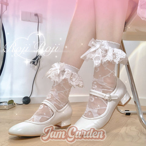 Lolita Lace Short Socks - Jam Garden