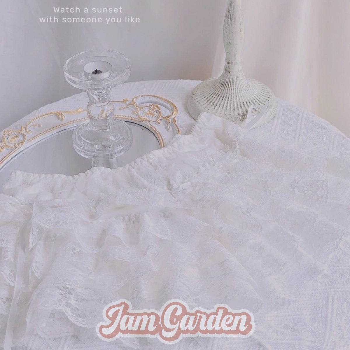 White Lace Bottoming Pants - Jam Garden