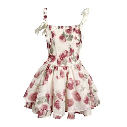 Gentle Sweet And Spicy Floral Suspender Dress Suit Thin Section Sunscreen Shawl Blouse Looks Thin